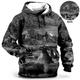 Men's Plus Size Pullover Hoodie Sweatshirt Big and Tall 3D Print Hooded Print Long Sleeve Spring Fall Fashion Streetwear Basic Comfortable Daily Wear Vacation Tops