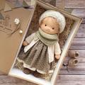 Cotton Body Waldorf Doll Doll Artist Handmade Mini Dress Up Doll Diy(Accessory bear not included)