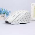 Men's Flat Cap Black White Cotton Streetwear Stylish 1920s Fashion Outdoor Daily Going out Stripe Warm