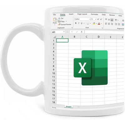 Excel Coffee Mug, Funny Gifts for Women Men Freak In The Sheets Mug Gifts for Boss CPA Friend Coworkers Accountant White Ceramic Office Mug 11.8 oz