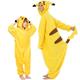 Kid's Adults' Kigurumi Pajamas Pika Pika Patchwork Onesie Pajamas Funny Costume Flannelette Flannel Toison Cosplay Costume Warm Cute Cozy Homewear For Halloween Carnival