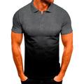 Men's Polo Shirt Golf Shirt Gradient Turndown Black / Red Black-White Black / Gray Army Green Blue Street Casual Short Sleeve Clothing Apparel Casual Soft Breathable