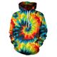 Tie-dye Print Hoodie 1980s Disco Hoodie Christmas Hoodie Cartoon Manga Anime Front Pocket Graphic Hoodie For Men's Women's Unisex Adults'