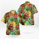 Men's Shirt Summer Hawaiian Shirt Graphic Shirt Aloha Shirt Floral Pineapple Frog Turndown Olive Green Red green Pink Red Blue 3D Print Outdoor Street Short Sleeve Button-Down Clothing Apparel