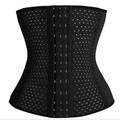 Corset Women's Waist Trainer Shapewears Office Running Gym Yoga Plus Size Creamy-white Black Brown Sport Breathable Hook Eye Tummy Control Push Up Front Close Solid Color Summer Spring Fall