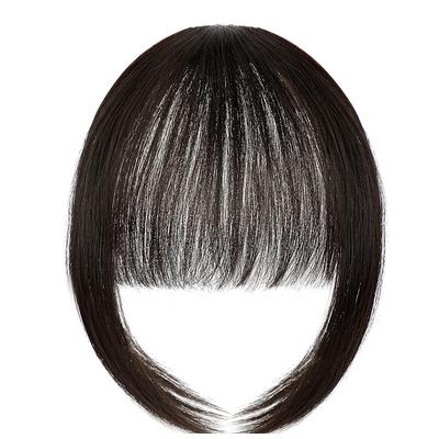 Bangs Hair Clip in Extensions Natural Fringe Bangs Clip-on Front Neat Flat Bang One Piece Long Straight Hairpiece for Women