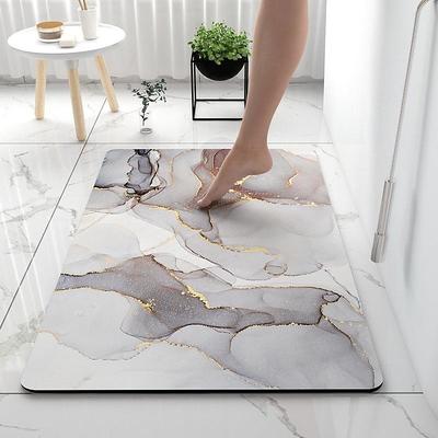 Diatomaceous Earth Bath Mat Super Absorbent Toilet Door Quick-Drying Foot Mat Entry Door Mat Non-Slip Mat