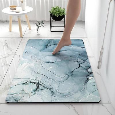 Diatomaceous Earth Bath Mat Super Absorbent Toilet Door Quick-Drying Foot Mat Entry Door Mat Non-Slip Mat
