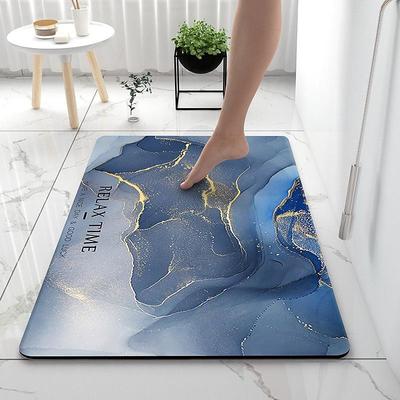 Diatomaceous Earth Bath Mat Super Absorbent Toilet Door Quick-Drying Foot Mat Entry Door Mat Non-Slip Mat