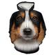 Animal Dog Puppy Hoodie Cartoon Manga Anime Front Pocket Graphic Hoodie For Couple's Men's Women's Adults' 3D Print