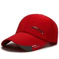 Men's Baseball Cap Black Red Polyester Pure Color Simple Outdoor Outdoor Dailywear Letter Windproof Breathable Ultraviolet Resistant Sports
