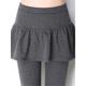 Women's Skort Polyester Plain Ash Black Fashion High Waist Full Length Street Daily Fall Winter