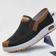 Men's Loafers Slip-Ons Slip-on Sneakers Comfort Shoes Walking Classic Casual Outdoor Daily Canvas Breathable Loafer Black Blue Gray Color Block Summer Spring