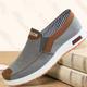 Men's Loafers Slip-Ons Slip-on Sneakers Comfort Shoes Walking Classic Casual Outdoor Daily Canvas Breathable Loafer Black Blue Gray Color Block Summer Spring