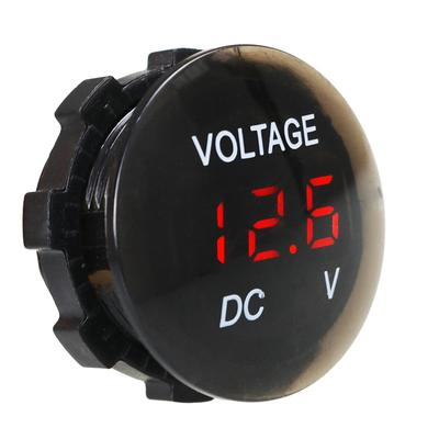 DC 12V-24V Digital Panel Digital Display Voltmeter Socket Meter Waterproof and Dustproof for Truck Car Motorcycle SUV Boat ATV Refit Accessories