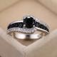 Men Band Ring Wedding Geometrical Black Copper Personalized Stylish Artistic 1PC