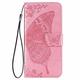 Phone Case For Samsung Galaxy S24 S22 S22 Plus Ultra S10 Plus S20 Samsung Note 10 Lite Full Body Case Portable Dustproof with Wrist Strap Butterfly Solid Colored PU Leather