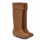 Women's Boots Biker boots Platform Boots Plus Size Party Outdoor Office Knee High Boots Summer Winter Platform Hidden Heel Round Toe Elegant Casual Minimalism Faux Leather Black Light Grey Brown