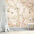 Landscape Wallpaper Mural Birds And Trees Wall Covering Sticker Peel and Stick Removable PVC/Vinyl Material Self Adhesive/Adhesive Required Wall Decor for Living Room Kitchen Bathroom