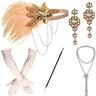 1920s Gatsby Accessories Set for Women Black 20s Accessories Set Gatsby Accessories Sets For Woman