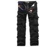 Men's Cargo Pants Cargo Trousers Combat Trousers Trousers Multi Pocket Plain Full Length Casual Black khaki Micro-elastic