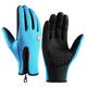 Winter Gloves Touch Screen Warm Gloves Cold Weather Windproof Cycling Driving Riding Bike Telefingers Thermal Gloves Non-Slip Silicone Gel Adjustable Full Finger Mittens