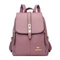 Women's Backpack Mini Backpack Outdoor Daily Solid Color PU Leather Adjustable Large Capacity Waterproof Buckle Zipper Wine Red Black White