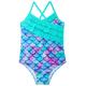 Girls' One Piece Swimsuit Swimming Sports Swimwear Summer Ruffled Floral Print Swimsuits UV Protection Beach Swimwear