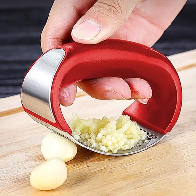 Garlic Press Rocker Stainless Steel Garlic Mincer Garlic Crusher Garlic Chopper for Smash Garlic Press Stainless Steel - Garlic Press Rocker