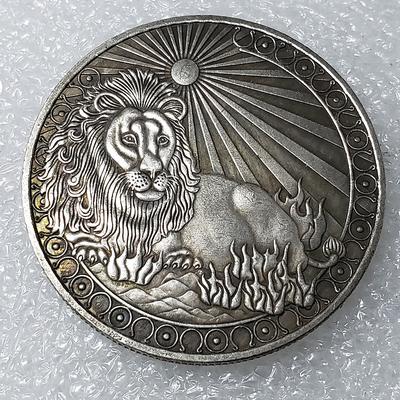 Antique Crafts European and American Twelve Constellations Commemorative Coins Ancient Silver Coins Tarot Wishing Sun God Commemorative Coins Foreign Currency