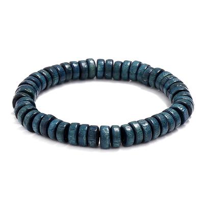 Men's Women's Bead Bracelet Classic Vintage Theme Fashion Boho Wood Bracelet Jewelry Black / Ink Blue / Brown For Daily Holiday Festival