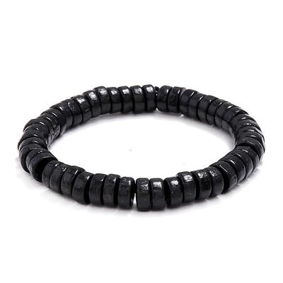 Men's Women's Bead Bracelet Classic Vintage Theme Fashion Boho Wood Bracelet Jewelry Black / Ink Blue / Brown For Daily Holiday Festival