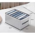 6/7/9/12 Grids Washable Wardrobe Clothes Organizer Jeans Compartment Storage Box Foldable Closet Drawer Organizer Clothes Drawer Separation Box for Bedroom