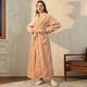 Women's Plus Size Plush Robes Gown Fluffy Fuzzy Warm Pajamas Bathrobes Home Party Daily Spa Modern Style Pure Color Fleece Simple Casual Soft Fall Winter V Wire Long Sleeve Lace Up Belt Included