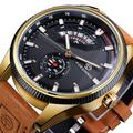 FORSINING Men Mechanical Watch Outdoor Sports Fashion Wristwatch Automatic Self-winding Luminous Calendar Waterproof Leather Watch