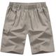 Men's Chino Shorts Bermuda shorts Work Shorts Pocket Elastic Waist Plain Comfort Short Casual Daily Going out Twill Stylish Classic Style ArmyGreen Black