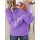 Women's Pullover Sweater Jumper Crew Neck Ribbed Knit Cotton Oversized Spring Fall Daily Going out Weekend Stylish Casual Soft Long Sleeve Solid Color Pink Royal Blue Blue S M L