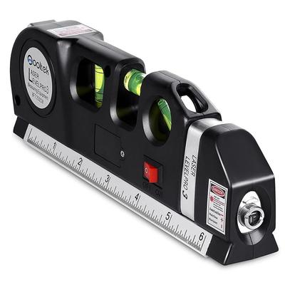 Multipurpose Laser Level Laser Line 8 Feet Measure Tape Ruler Adjusted Standard and Metric Rulers for Hanging Pictures