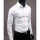 Men's Dress Shirt Button Up Shirt Collared Shirt Black White Yellow Long Sleeve Plain Shirt Collar Formal Wedding Clothing Apparel