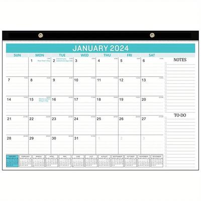 2024 Desk Calendar - 2024-2025 Wall-mounted Desk Calendar 18-month Calendar, Desk Calendar 2024, Jan 2024 - June 2025, 17 X 12