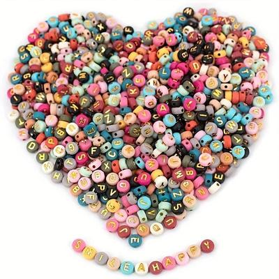 100PCS Colorful Alphabet Beads For Jewelry Making Bracelets Necklaces Key Chains