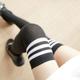 Women'S Long Socks Korean Over-The-Knee Socks Two-Bar Striped Mid-Tube Socks Students Skateboard Football Socks Back To School College Student