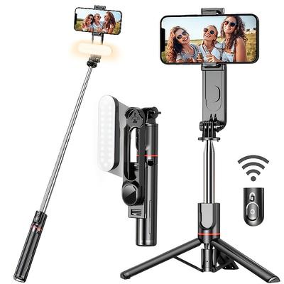 Stable Selfie Stick Tripod With Fill Light 44 Inch Extendable Selfie Stick With Wireless Remote And Tripod Stand 360 Rotation For IPhone 14/13/12/11 Pro/XS Max/XS/XR/X/8/7 Samsung And Smartphone