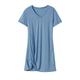 Women's T Shirt Dress Casual Dress T Shirt Dress Tee Dress Plain Ruched Loose V Neck Mini Dress Fashion Basic Outdoor Street Short Sleeve Loose Fit Yellow Pink Blue Summer Spring S M L XL XXL