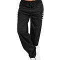 Women's Pants Trousers Solid Color Full Length Micro-elastic Sporty Casual Daily Vacation Black Dark Navy L XL Fall Winter