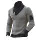 Men's Pullover Sweater Jumper Turtleneck Sweater Knit Sweater Ribbed Cable Knit Regular Basic Color Block Turtleneck Keep Warm Modern Contemporary Daily Wear Going out Clothing Apparel Fall Winter