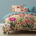 L.T.Home 100% Cotton Sateen Duvet Cover Set Reversible Premium 300 Thread Count Floral Elite Bedding Set