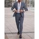 Men's Linen Suits Beach Wedding Summer Suits Solid Colored 2 Piece Tailored Fit Single Breasted Two-buttons Light Blue Khaki 2024