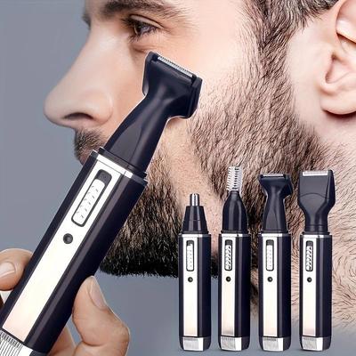 4 In 1 Rechargeable Men Electric Nose Ear Hair Trimmer Painless Women Trimming Side Burns Eyebrows Beard Hair Clipper Cut Shaver