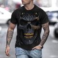 Men's Shirt T shirt Tee Tee Retro Shirts Skull Graphic Prints Round Neck Clothing Apparel 3D Print Street Daily Short Sleeve Print Vintage Designer Retro Casual